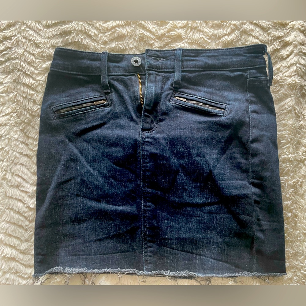 AG The Kodie Biker Pencil Mini Blue Jean Skirt size 25